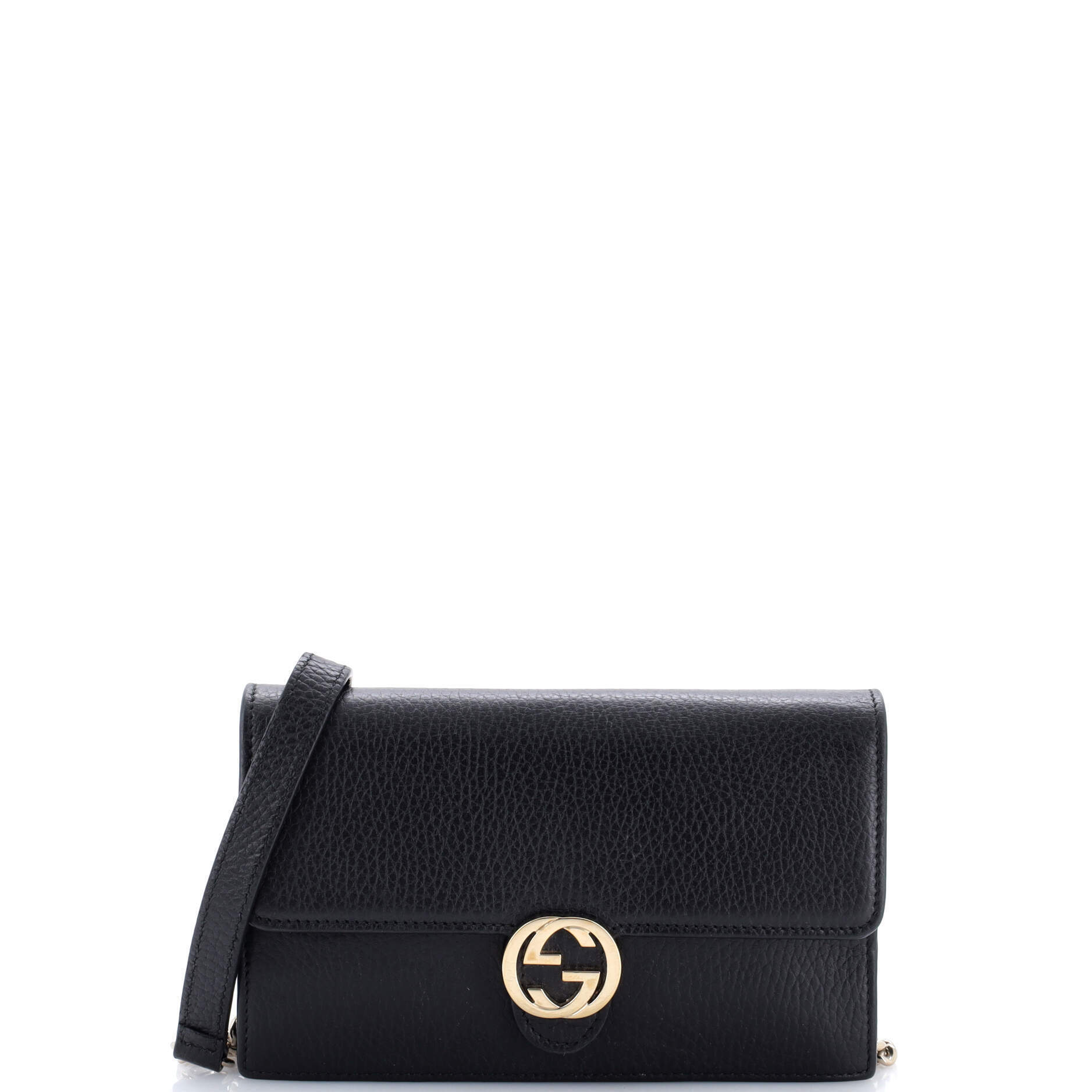 Gucci Interlocking Wallet On Chain Leather